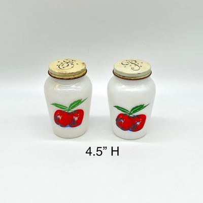 FIRE-KING ~ Apples & Cherries ~ Six (6) Assorted Pieces