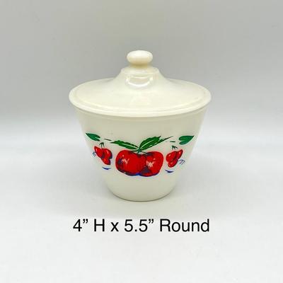 FIRE-KING ~ Apples & Cherries ~ Six (6) Assorted Pieces