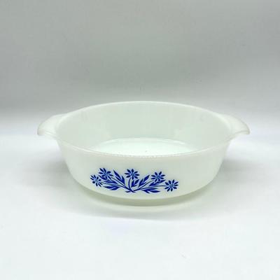 ANCHOR HOCKING ~ Fire-King ~ Blue Corn Flower Casserole Dish
