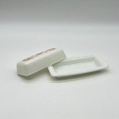 PYREX ~ Butterfly Gold ~ Lidded Butter Dish