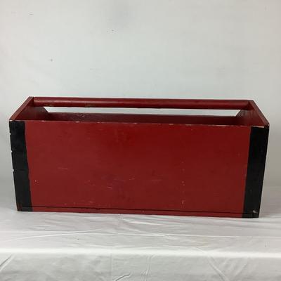 Lot. 6201. Vintage Red Painted Tool Carrier
