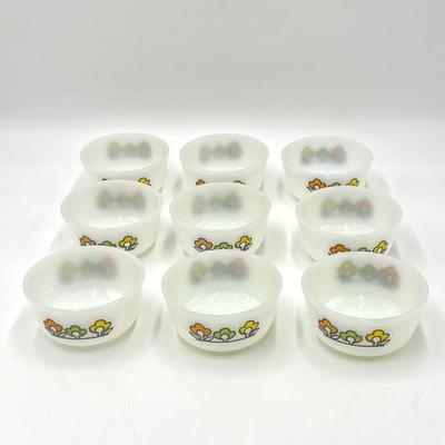 ANCHOR HOCKING ~ Fire-King ~ Summerfield ~ Set Of Ten (10) Bowls