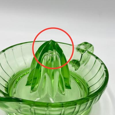 Vintage Uranium Glass Juicer ~ *Read Details