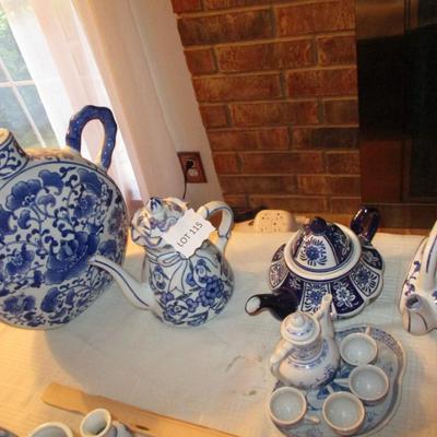 Blue & White Teapots