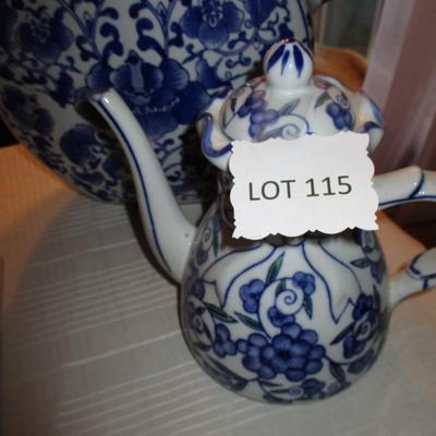 Blue & White Teapots