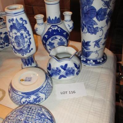 Various Blue White Vases