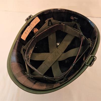 Lot #40  Army Helmet with Plastic Insert - WWII era to Vietnam