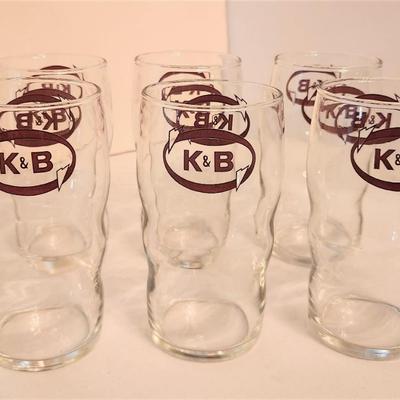 Lot #41  Lot of 6 Vintage K&B Soda Fountain Glasses - great condition!
