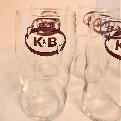 Lot #41  Lot of 6 Vintage K&B Soda Fountain Glasses - great condition!