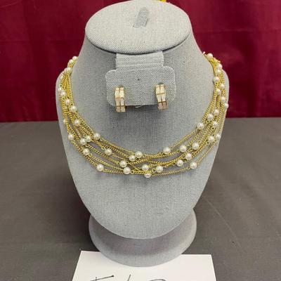 Necklace and earrings