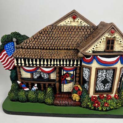 Brandywine Collectibles Stone cast 4th of July Cottage