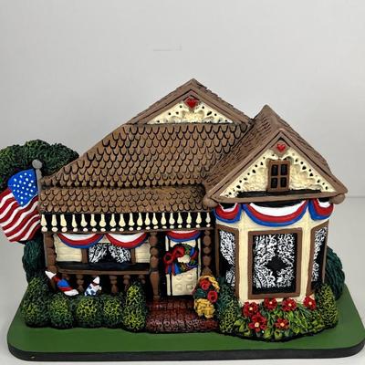 Brandywine Collectibles Stone cast 4th of July Cottage