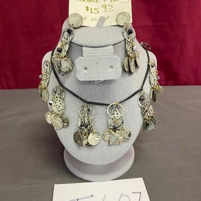 Necklace and earrings