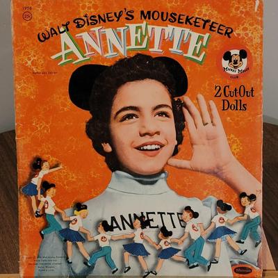 Lot 4: 1956 Walt Disney's Mouseketeer Annette 2 Cut Out Dolls