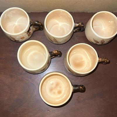 Lot FFA Franciscan Cafe Royal 6 Coffee Mugs USA