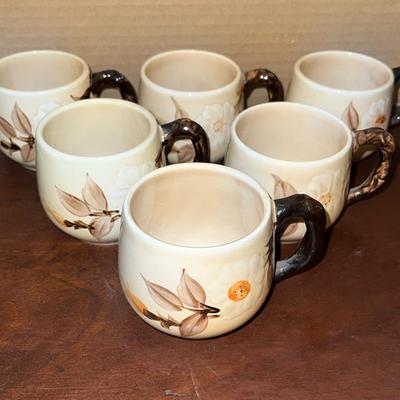 Lot FFA Franciscan Cafe Royal 6 Coffee Mugs USA