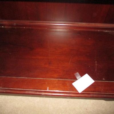 Two Cherry Veneer Bookshelves