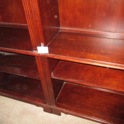 Two Cherry Veneer Bookshelves