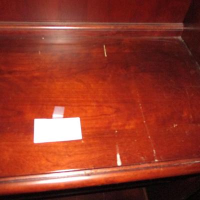 Two Cherry Veneer Bookshelves