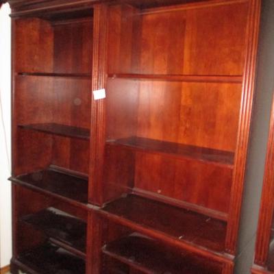 Two Cherry Veneer Bookshelves