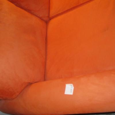 Orange Pottery Barn Sued Sofa