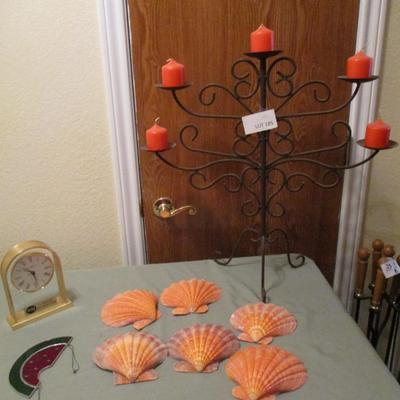Candelabra, Decorative Shells/Clock