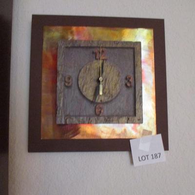Table Lamp and Wall Clock