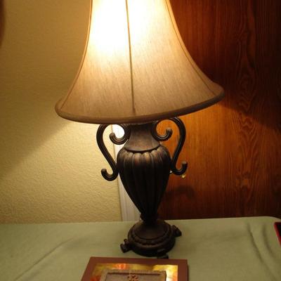 Table Lamp and Wall Clock