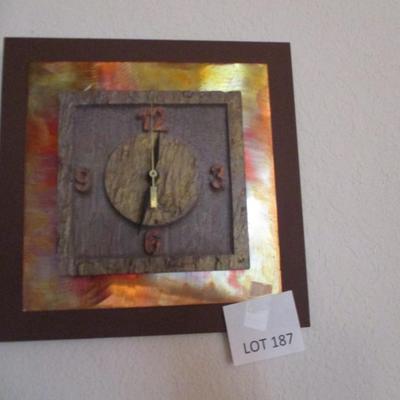 Table Lamp and Wall Clock