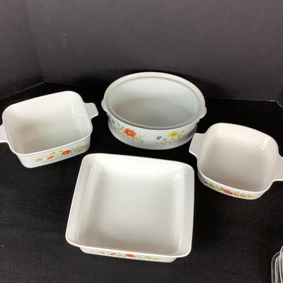 6211 Corning Ware Wildflower Casserole Dishes/ L'Echalote Casserole Dish