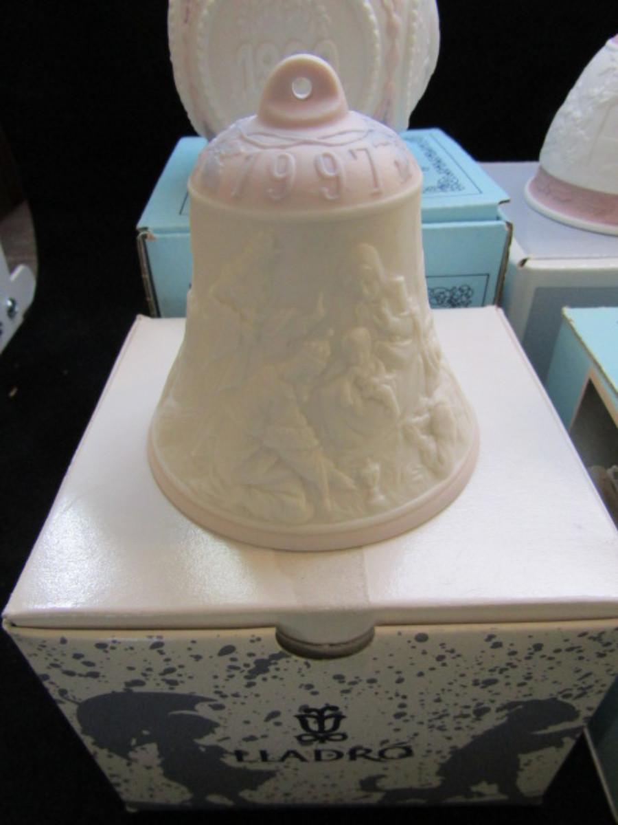 Group of Four Lladro Bells with Boxes (207)