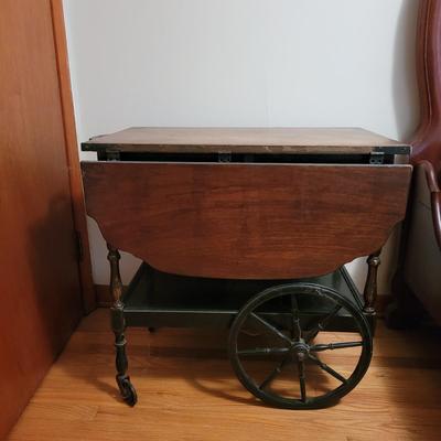 Vintage Wooden Tea Cart (B3-CE)
