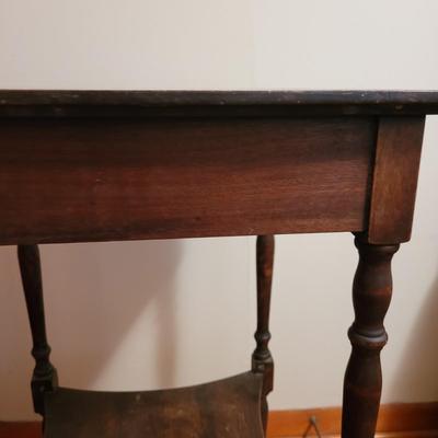 Vintage Wooden Side Table with Drawer (B3-CE)