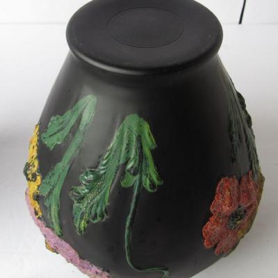 Vintage Tiffin Large Heavy Satin Coralene Vase