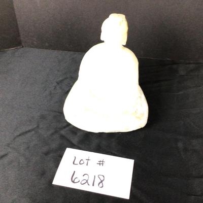 Lot. 6218. Chinese off white stone sitting Buddha