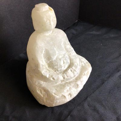 Lot. 6218. Chinese off white stone sitting Buddha