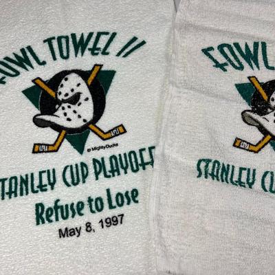 Lot of Mighty Ducks NHL Stanley Cup Playoffs Fowl Towels
