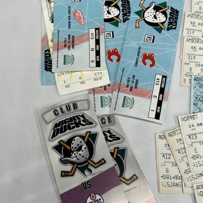 Lot of Retro NHL Mighty Ducks Game Tickets