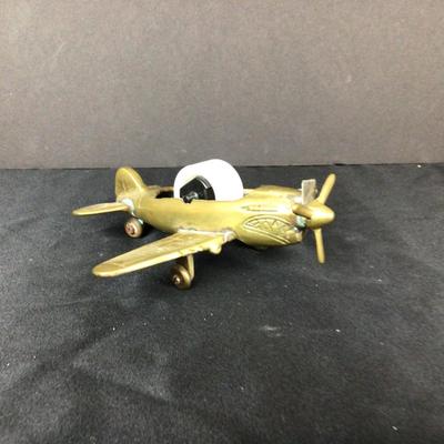 Lot. 6221. Vintage Flying Tiger WWII Brass Fighter Plane Tape Dispenser