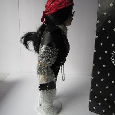 Imperial Collectibles Girl Biker Doll, #281/5000, Still in Wrapping, on Stand, Hard to Find