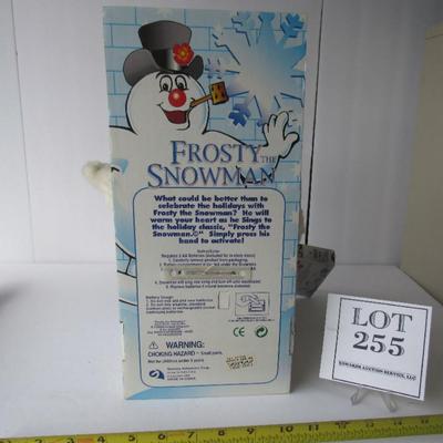 Older Plush Frosty the Snowman in Original Packaging With Rudolph Sing Along VHS