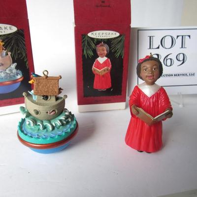 2 Vintage Hallmark Ornaments: Joyous Song, 1994 and Jolly Wolly Ark, 1996