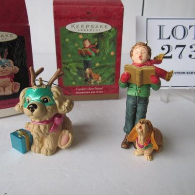 2 Hallmark Christmas Ornaments: Secret Santa, 1994 and Caroler's Best Friend, 2000