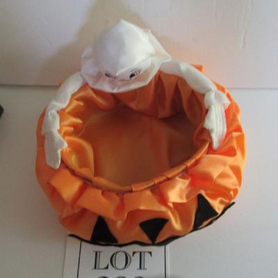 Halloween Fabric Candy Bowl, Ghost and JOL