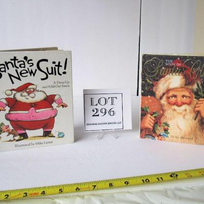 2 Nice Christmas Books: Santa's New Suit Pop Out, 1993 and Book of Santa Claus, 2002