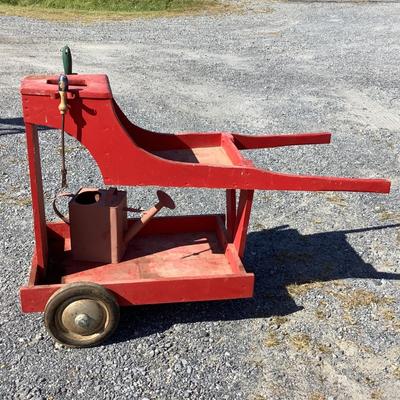 6286 Homemade Garden Cart with Watering Can