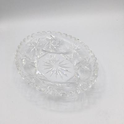 American Brilliant Cut glass crystal candy dish
