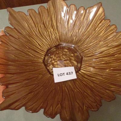 Amber Candy Dish; Candles