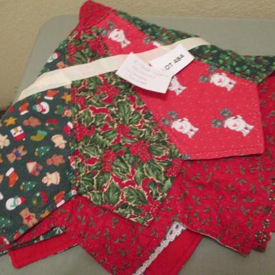 2 Christmas Themed Table Topper Quilt