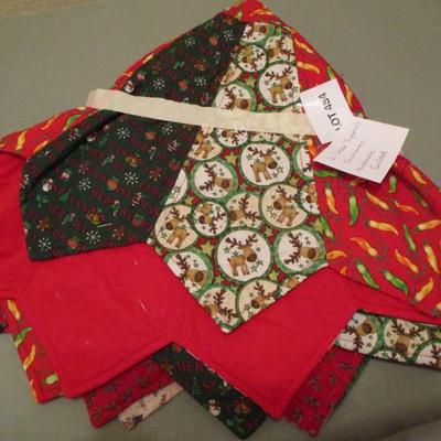 2 Christmas Themed Table Topper Quilt
